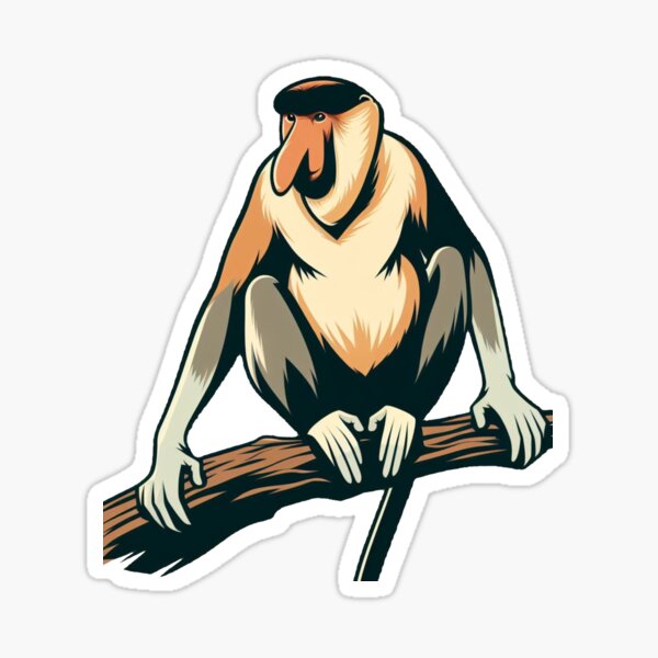 Item preview, Sunda proboscis monkey designed and sold by Wild-way.