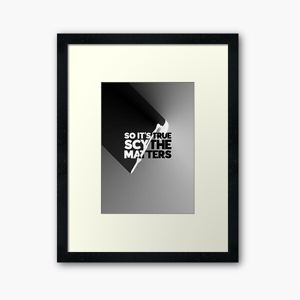 Item preview, Scythe Matters - (b/w) designed and sold by CreativeSlice.