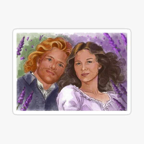 Aperçu de l'œuvre Jamie Fraser et Claire Fraser | Étranger | Lavande créée et vendue par Mariya Dzyuba Art.