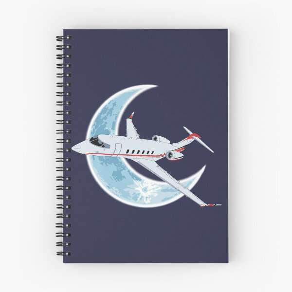Item preview, Bombardier Challenger 350 Jet Crescent Moon Night Flight Design designed and sold by skye-studio.