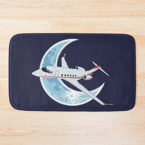 Item preview, Bombardier Challenger 350 Jet Crescent Moon Night Flight Design designed and sold by skye-studio.