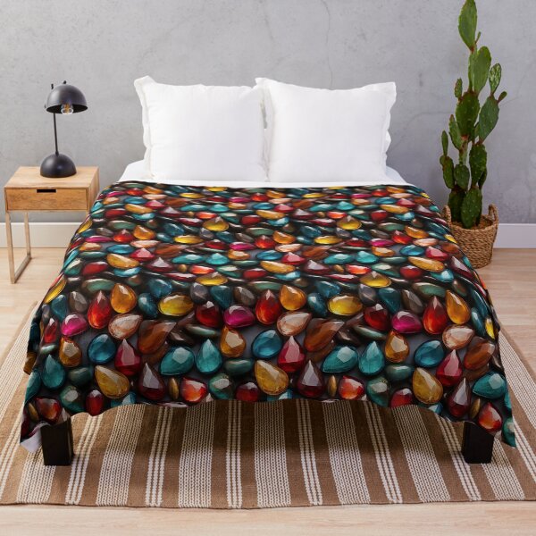 Item preview, Colorful gems pattern #4 designed and sold by Jirka Svetlik, Studio Illuvision.