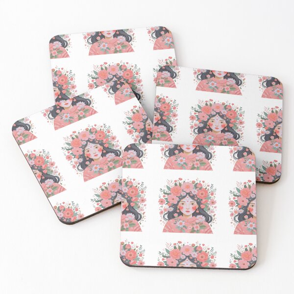 Item preview, Girl with flowers designed and sold by Coolparrotgirl.