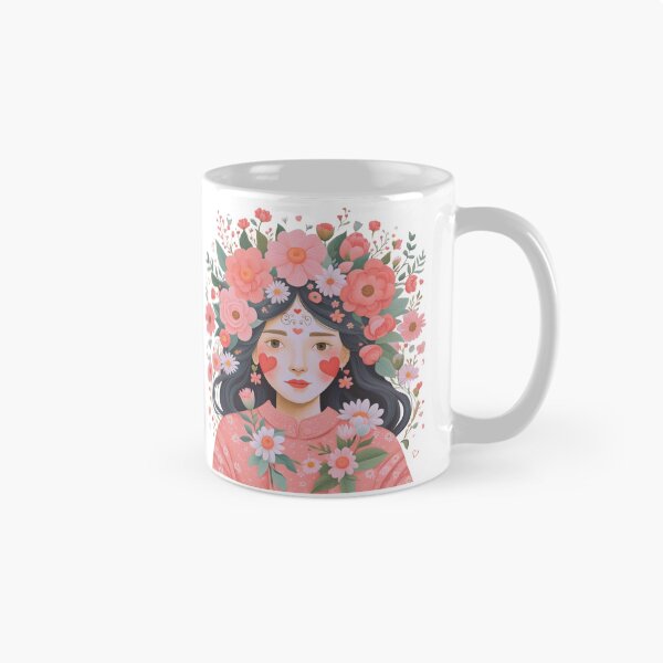 Item preview, Girl with flowers designed and sold by Coolparrotgirl.