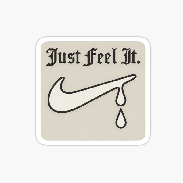 Aperçu de l'œuvre Just Feel It – Parodie du Swoosh qui pleure créée et vendue par indiegameplus.
