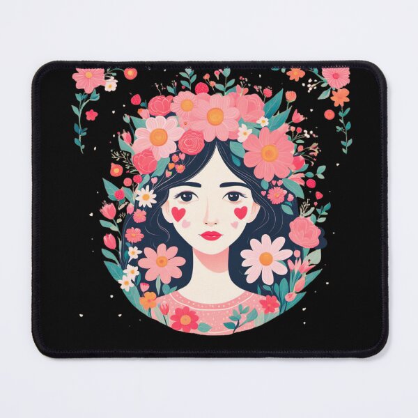 Item preview, Girl with flowers designed and sold by Coolparrotgirl.