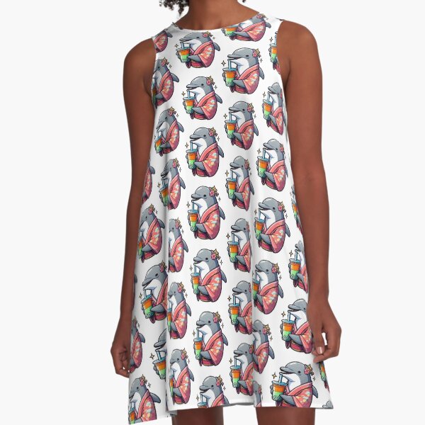 Artikel-Vorschau von Delfin Bubble Boba Tee Anime Niedlich Kawaii, designt und verkauft von Artistoos.