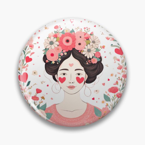 Item preview, Girl with flowers designed and sold by Coolparrotgirl.