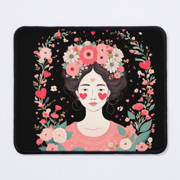Item preview, Girl with flowers designed and sold by Coolparrotgirl.