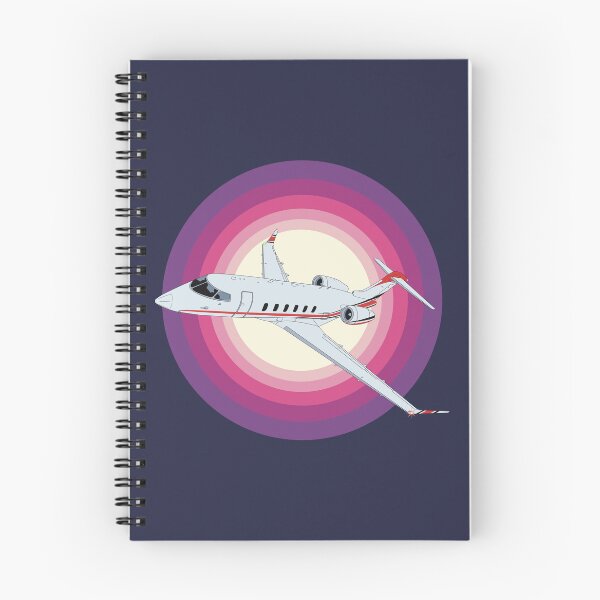 Item preview, Bombardier Challenger 350 Jet Sunset Retro Aviation Design  designed and sold by skye-studio.