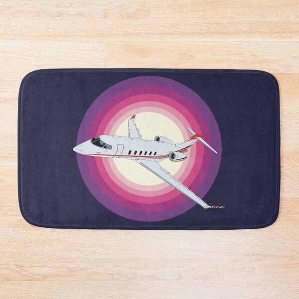 Item preview, Bombardier Challenger 350 Jet Sunset Retro Aviation Design  designed and sold by skye-studio.