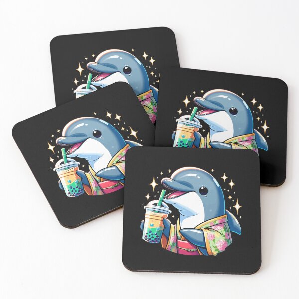 Item preview, Dolphin Bubble Boba Tea Anime Cute Kawaii designed and sold by Artistoos.