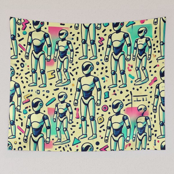 Item preview, robot pattern designed and sold by TEEJAMBOREE.