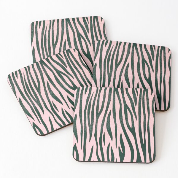 Item preview, Deep Green and Pink Zebra Stripes designed and sold by CountyKent.