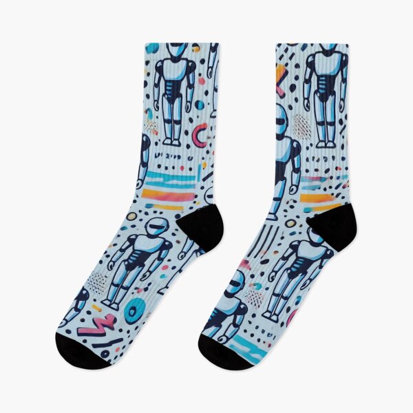Item preview, robot pattern designed and sold by TEEJAMBOREE.