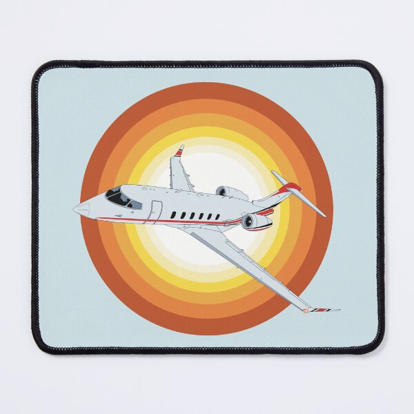 Item preview, Bombardier Challenger 350 Jet Sunset Retro Aviation Design  designed and sold by skye-studio.