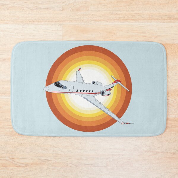 Item preview, Bombardier Challenger 350 Jet Sunset Retro Aviation Design  designed and sold by skye-studio.