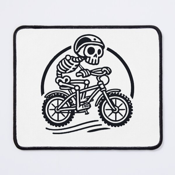 Item preview, Skeleton Cyclist Retro Bicycle Adventure designed and sold by LuminOrb.