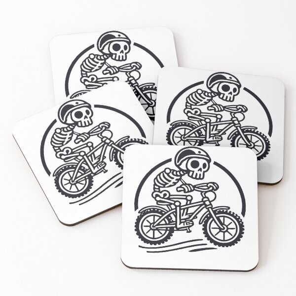 Item preview, Skeleton Cyclist Retro Bicycle Adventure designed and sold by LuminOrb.