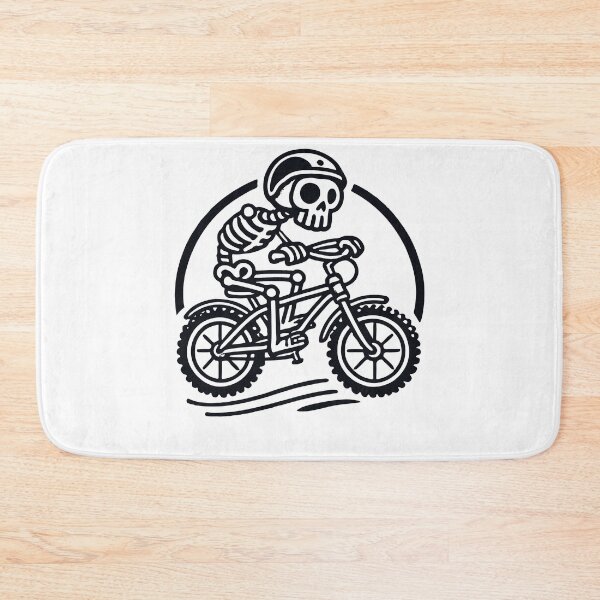 Item preview, Skeleton Cyclist Retro Bicycle Adventure designed and sold by LuminOrb.