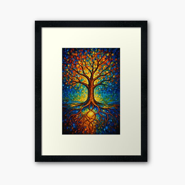 Item preview, Yggdrasil Tree of Life – Vibrant Abstract Painting designed and sold by Jordan Bell.
