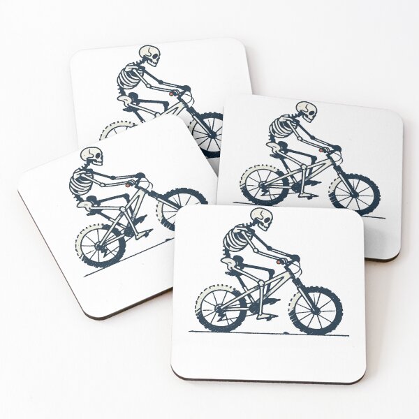 Item preview, Skeleton Bicycle Retro Mountain Bike Art designed and sold by LuminOrb.