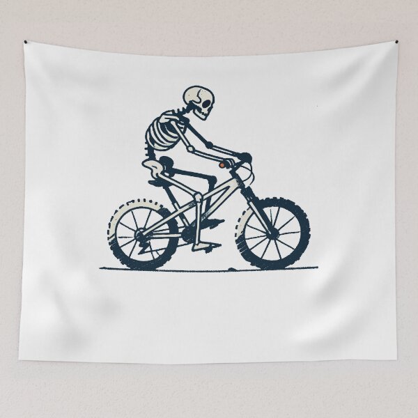Item preview, Skeleton Bicycle Retro Mountain Bike Art designed and sold by LuminOrb.