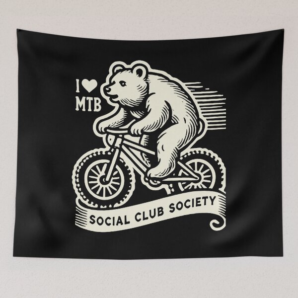Item preview, Bicycle Retro Style I Love Mtb Bär designed and sold by LuminOrb.