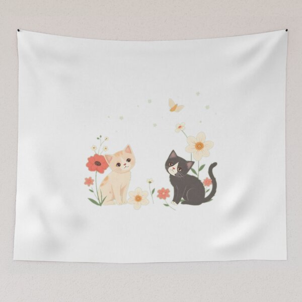 Item preview, Cats and Flowers designed and sold by Coloradodrawings.