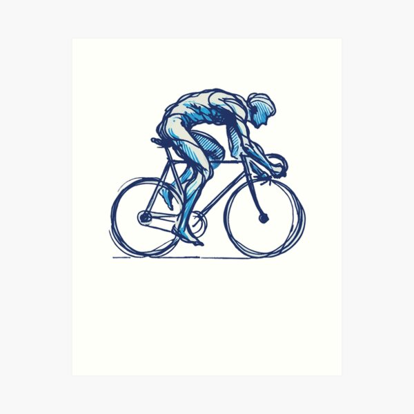 Item preview, Racing Bike Driver Bicycle Artwork Sporty designed and sold by LuminOrb.