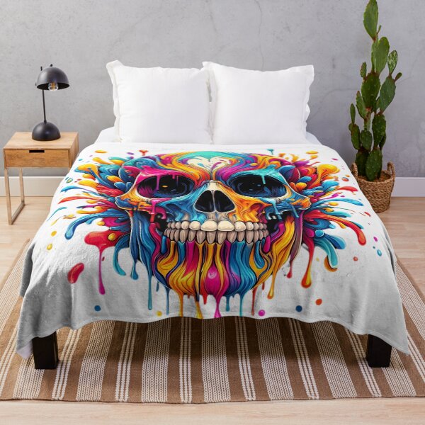 Item preview, Vibrant Skull Art Splash designed and sold by StyleTee11.