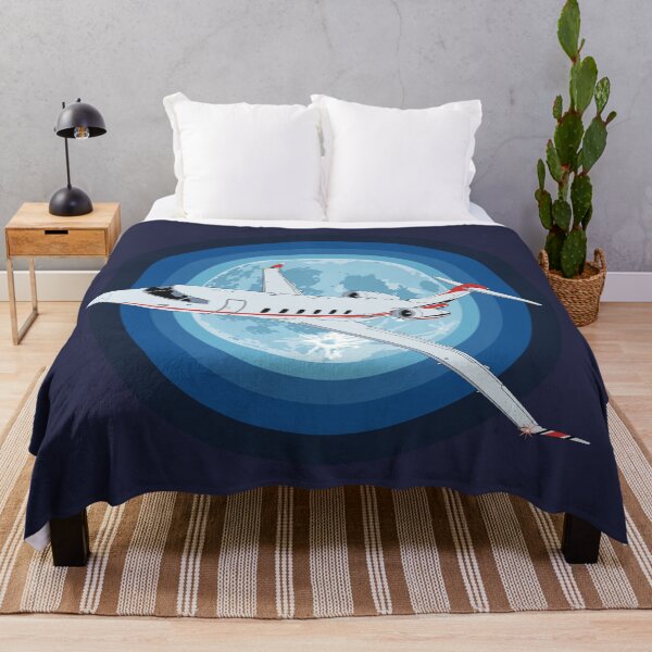Item preview, Bombardier Challenger 350 Jet Night Flight Aviation Design   designed and sold by skye-studio.