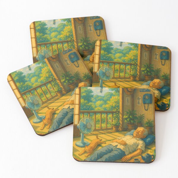 Item preview, Grandpa and Cats in a Tatami Room designed and sold by DelMoore93.