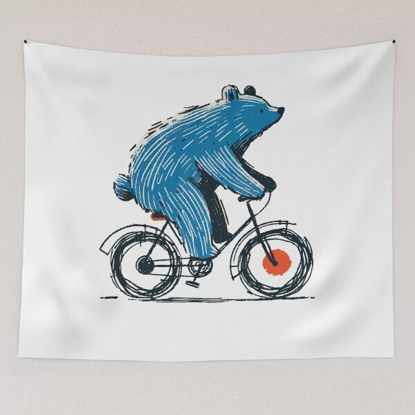 Item preview, Bicycle Adventure With A Bear On Two -wheeler designed and sold by LuminOrb.