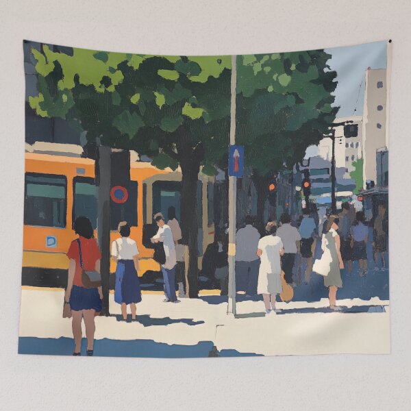 Item preview, Fukuoka | Post-impressionist painting style designed and sold by ComicsFactory.