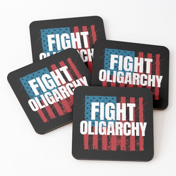 Item preview, Fight Oligarchy Bold Grunge Design – Bernie Sanders Fighting Oligarchy Tour – Vertical American Flag Background – Anti-Corruption, Political Revolution, Progressive Movement designed and sold by Prints-N-Tees.