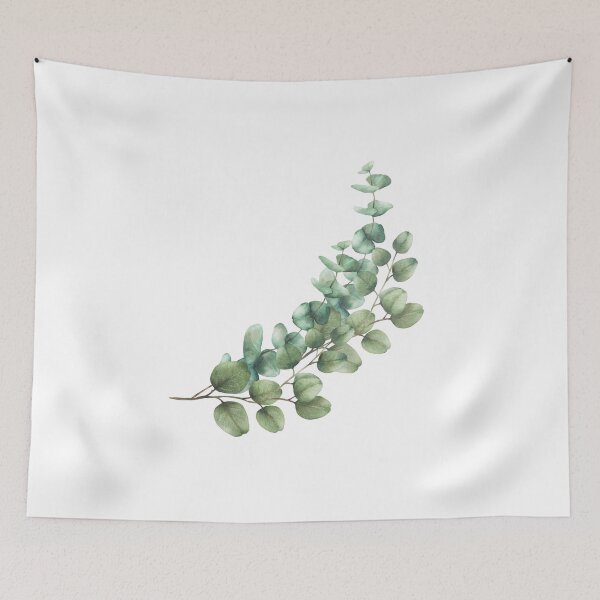 Item preview, Watercolor Eucalyptus plant branch with round leaves hand drawn floral illustration designed and sold by BartolArt.