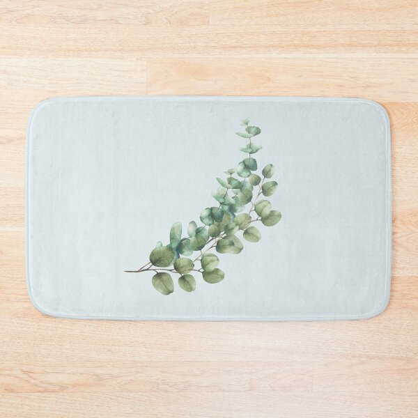 Item preview, Watercolor Eucalyptus plant branch with round leaves hand drawn floral illustration designed and sold by BartolArt.