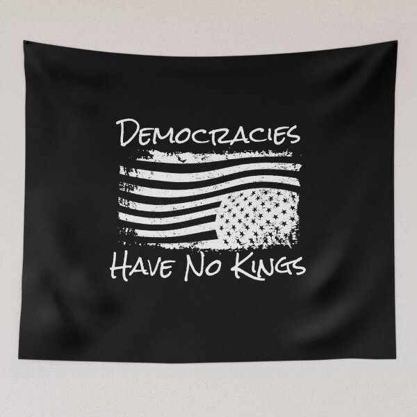 Item preview, Democracies Have No Kings Upside-Down Flag Protest  designed and sold by The Junto Shop.