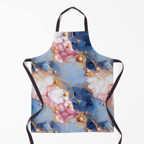 Artikelvorschau, Goldblaues abstraktes Marmordesign Nr. 8 entworfen und verkauft von Jirka Svetlik, Studio Illuvision.