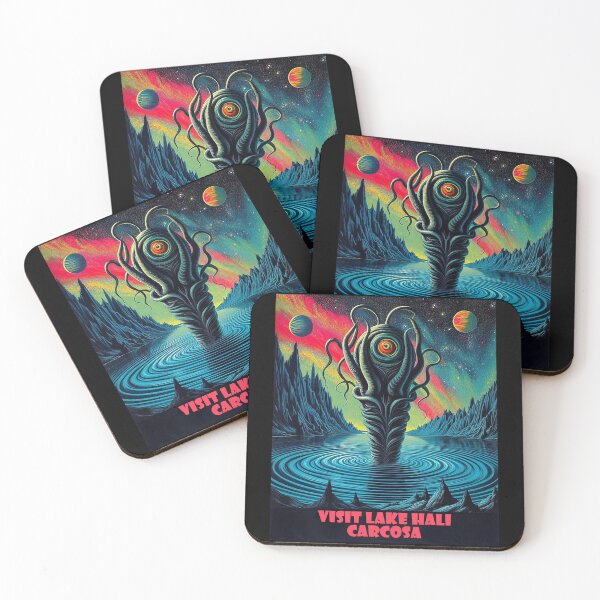 Item preview, LOVECRAFTIAN LAKE HALI, CARCOSA VINTAGE STYLE TRAVEL ADVERTISEMENT! designed and sold by CinemaObscura.