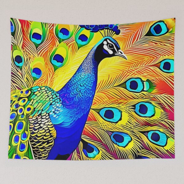 Item preview, Peacock Feather Art designed and sold by Health And Fitness Posts e-Store.