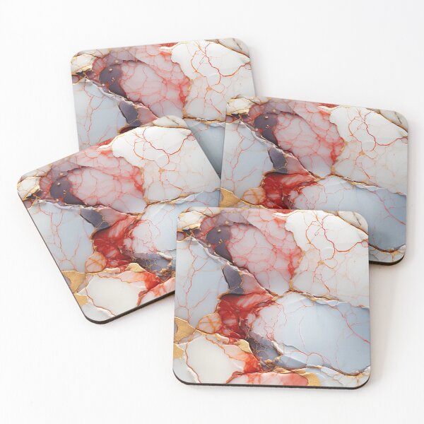 Item preview, Red abstract marble design #6 designed and sold by Jirka Svetlik, Studio Illuvision.