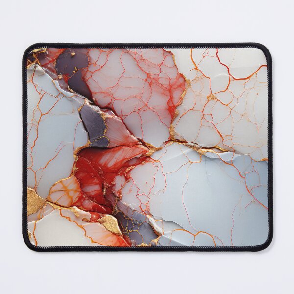 Item preview, Red abstract marble design #6 designed and sold by Jirka Svetlik, Studio Illuvision.