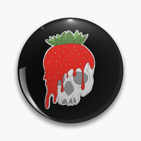 Item preview, strawberry sweet skull designed and sold by WickedShop101.