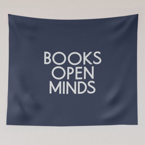 Item preview, Books Open Minds - Inspirational Reading Quote designed and sold by TheSassyNoble.