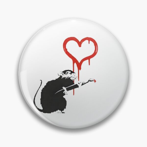 Item preview, Banksy Rat with Heart - Expressive Graffiti Tee designed and sold by GL!TCH LAB.
