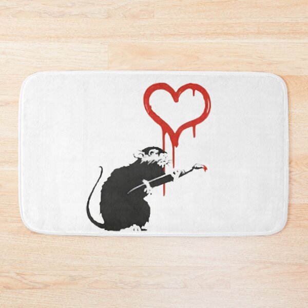 Artikelvorschau, Banksy Ratte mit Herz - Ausdrucksstarkes Graffiti Tee entworfen und verkauft von GL!TCH LAB.