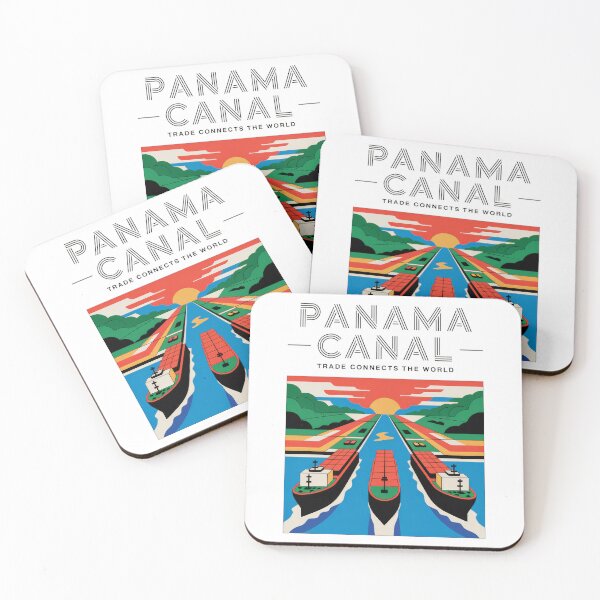 Item preview, Panama Canal T-Shirt – Retro Vintage Cargo Ships & Sunset | Trade Connects the World designed and sold by pod24.