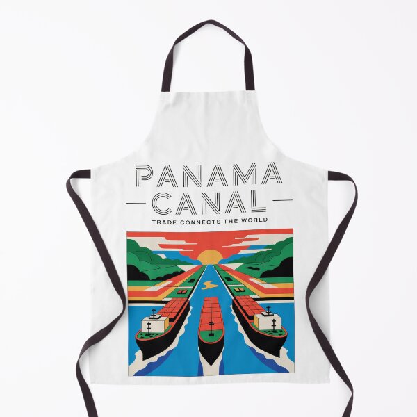 Item preview, Panama Canal T-Shirt – Retro Vintage Cargo Ships & Sunset | Trade Connects the World designed and sold by pod24.